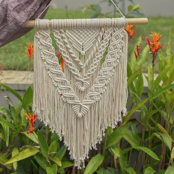 دیوارکوب مکرومه دکوراتیو مدل پامچال