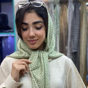 مشخصات روسری نخی قواره صد زنانه و دخترانه دوردوخت