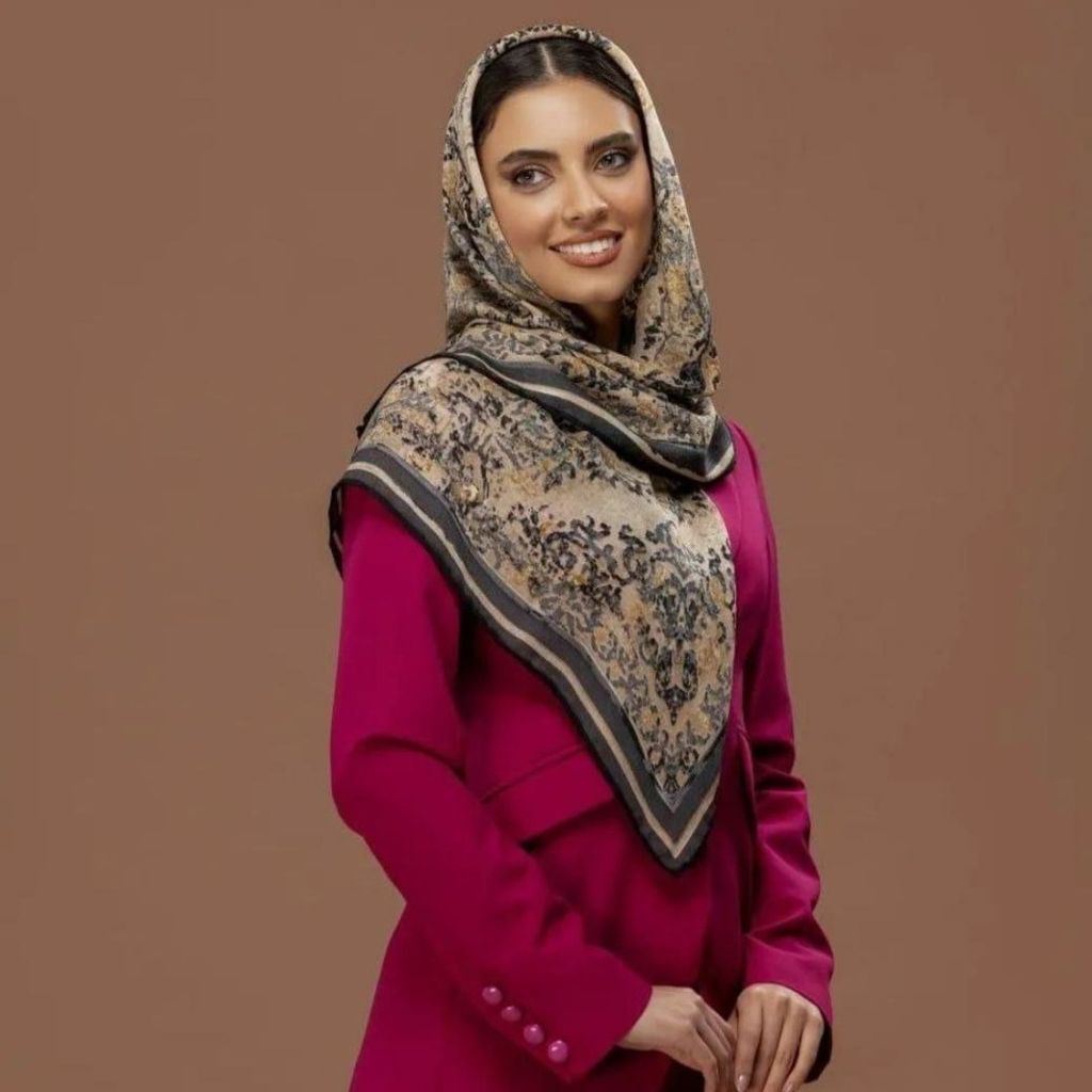 فروش اینترنتی روسری نخی دوردوخت زنانه قواره 120