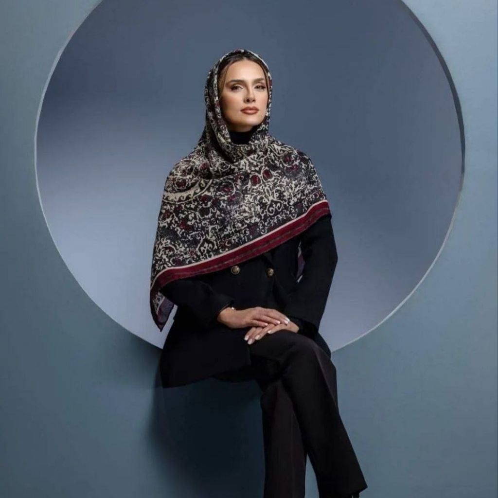 خرید انلاین روسری نخی دوردوخت زنانه قواره 120
