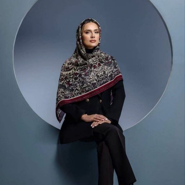 روسری نخی دوردوخت زنانه قواره 120