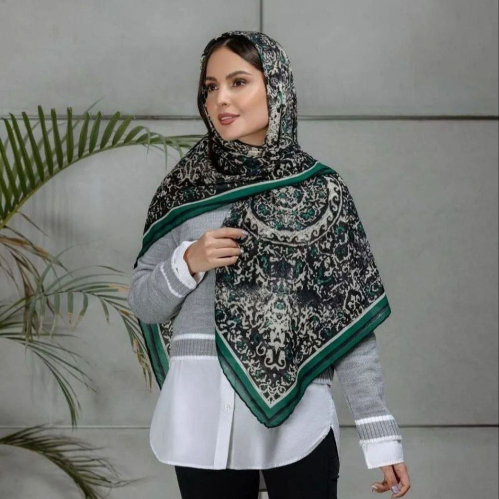 خرید انلاین روسری نخی دوردوخت زنانه قواره 120
