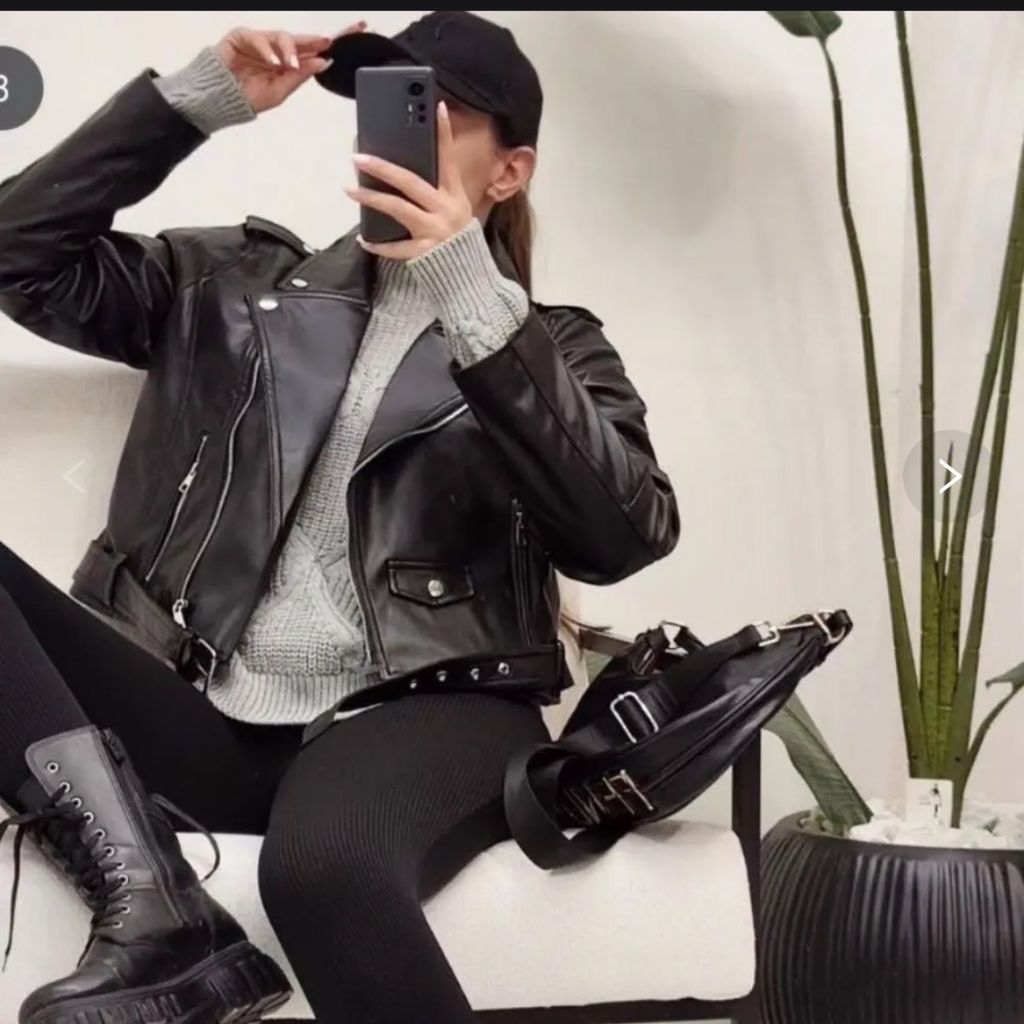 خرید آنلاین کت چرم زنانه طرح تیلور