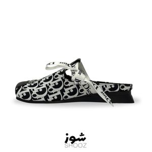 صندل زنانه مدل کلاسیک چهارفصل رنگ مشکی سفید