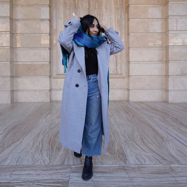 پالتو بلند طوسی