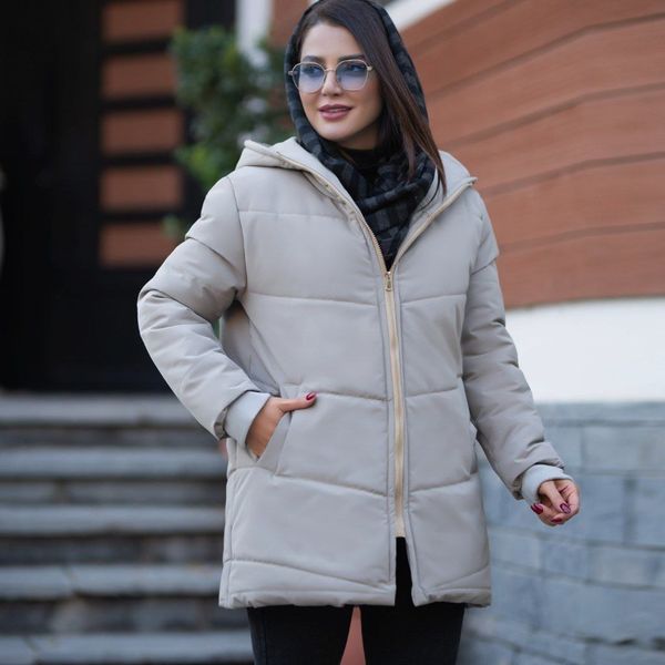 کاپشن سانا رنگ نسکافه ای