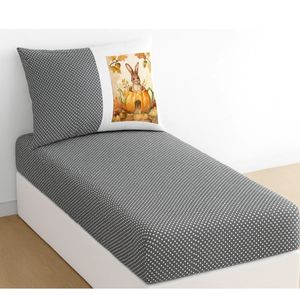 خرید اینترنتی ملحفه تشک مدل کشدار طرح کدو یک نفره 2تکه