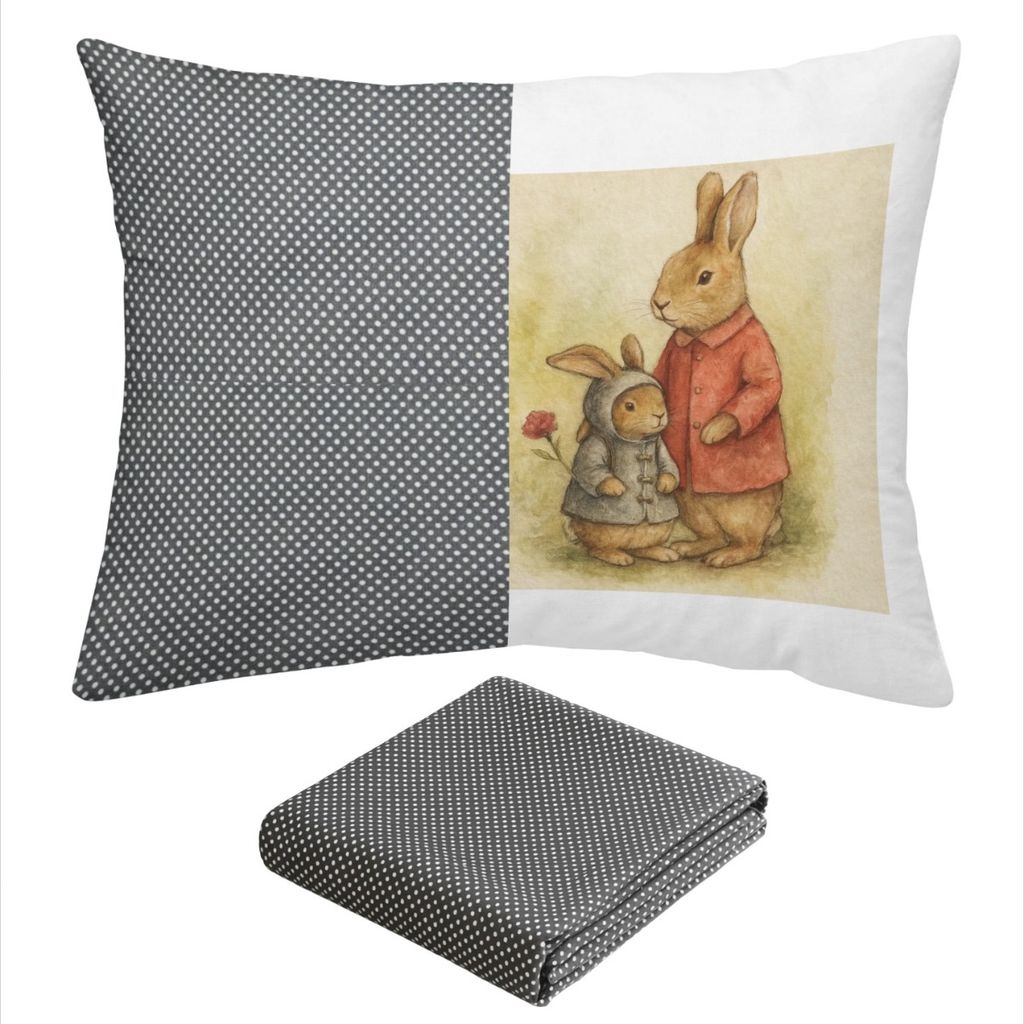 مشخصات ملحفه تشک مدل کشدار طرح مامان خرگوشه یک نفره 2تکه