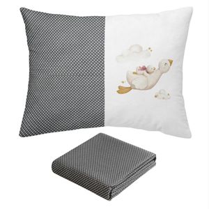 ملحفه تشک مدل کشدار طرح اردک مهربان یک نفره 2تکه