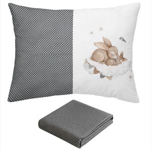 ملحفه تشک مدل کشدار طرح خرگوشی یک نفره 2تکه