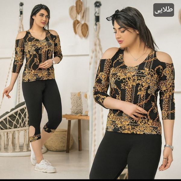 تونیک شلوارک تیشرت