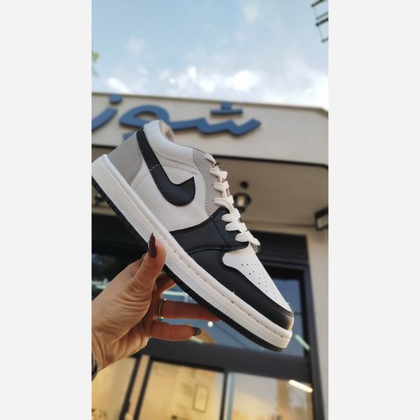 کتونی نایک جردن سفید مشکی طوسی مردانه