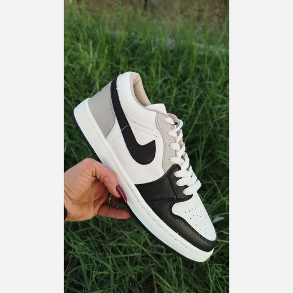 کتونی نایک جردن سفید مشکی طوسی مردانه