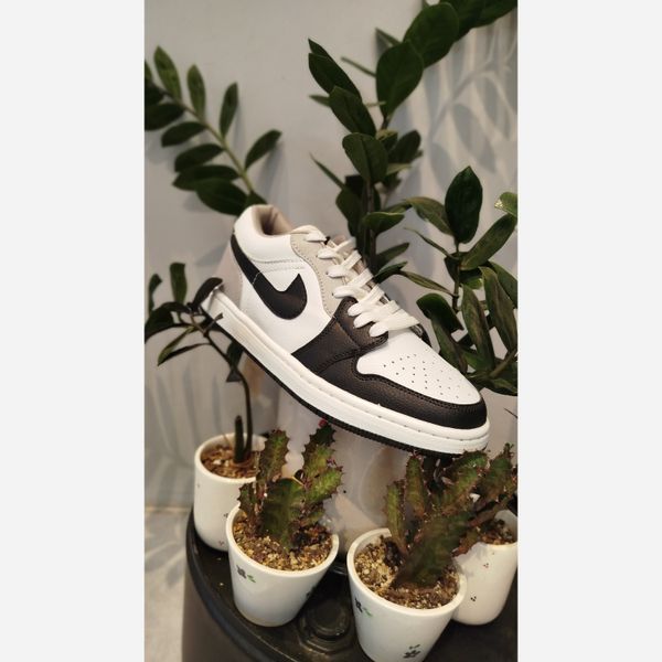 کتونی نایک جردن سفید مشکی طوسی مردانه