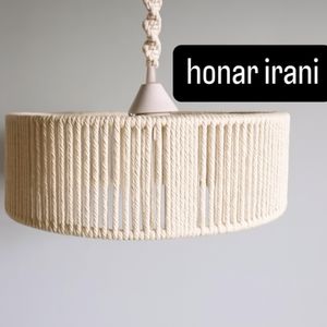 لوستر مکرومه بافی مدل مینمال