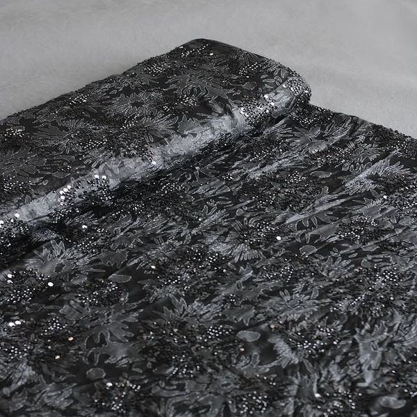 پارچه ژاکارد ابریشم جواهر دوزی