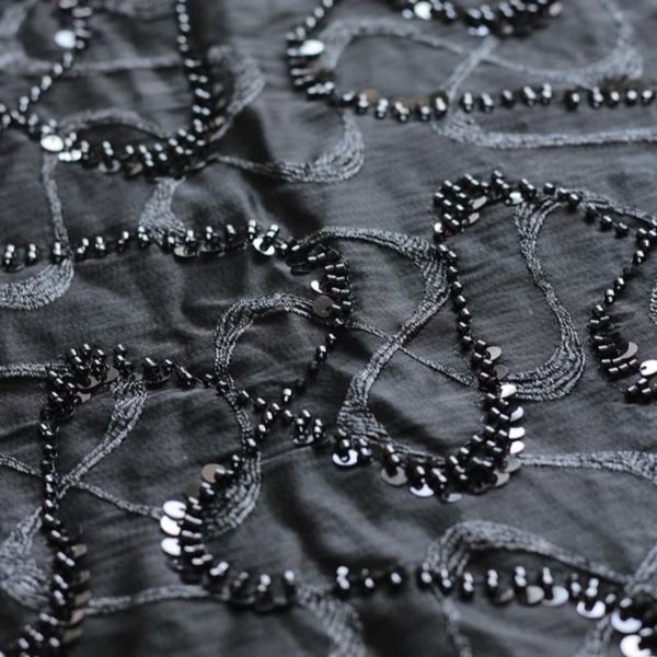 پارچه ژاکارد ابریشم جواهر دوزی