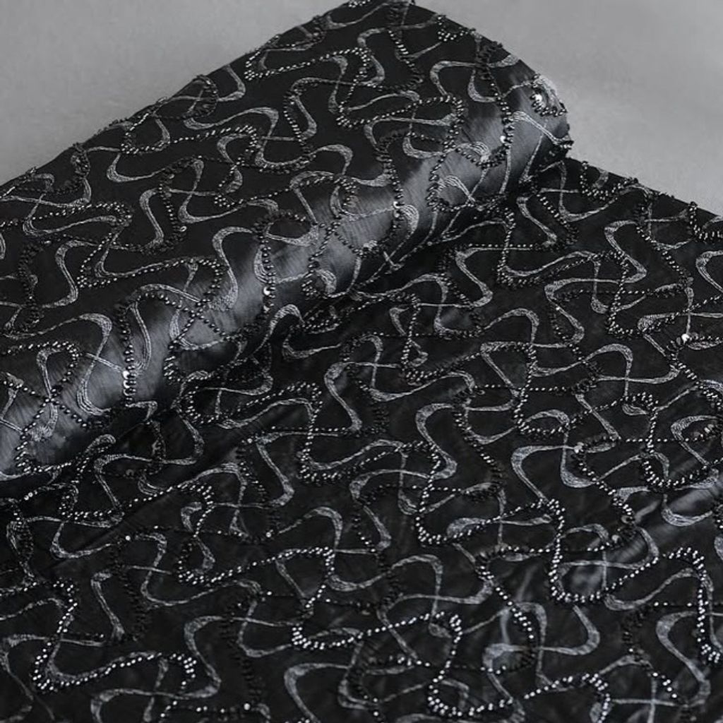 فروش اینترنتی پارچه ژاکارد ابریشم جواهر دوزی