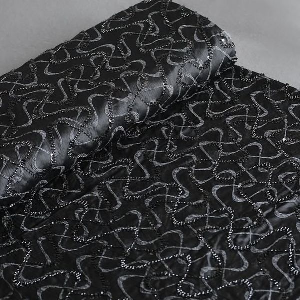 پارچه ژاکارد ابریشم جواهر دوزی