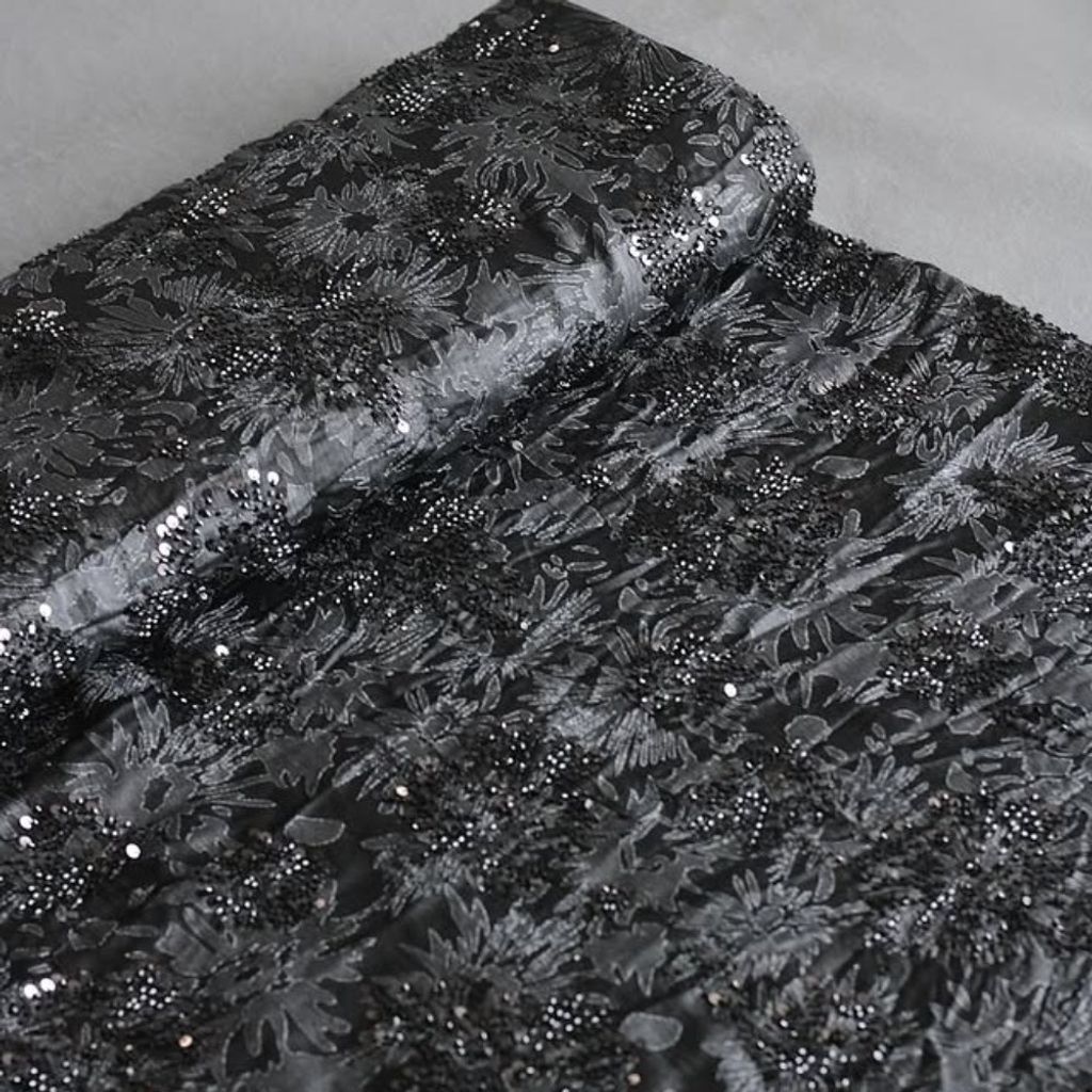 قیمت پارچه ژاکارد ابریشم جواهر دوزی