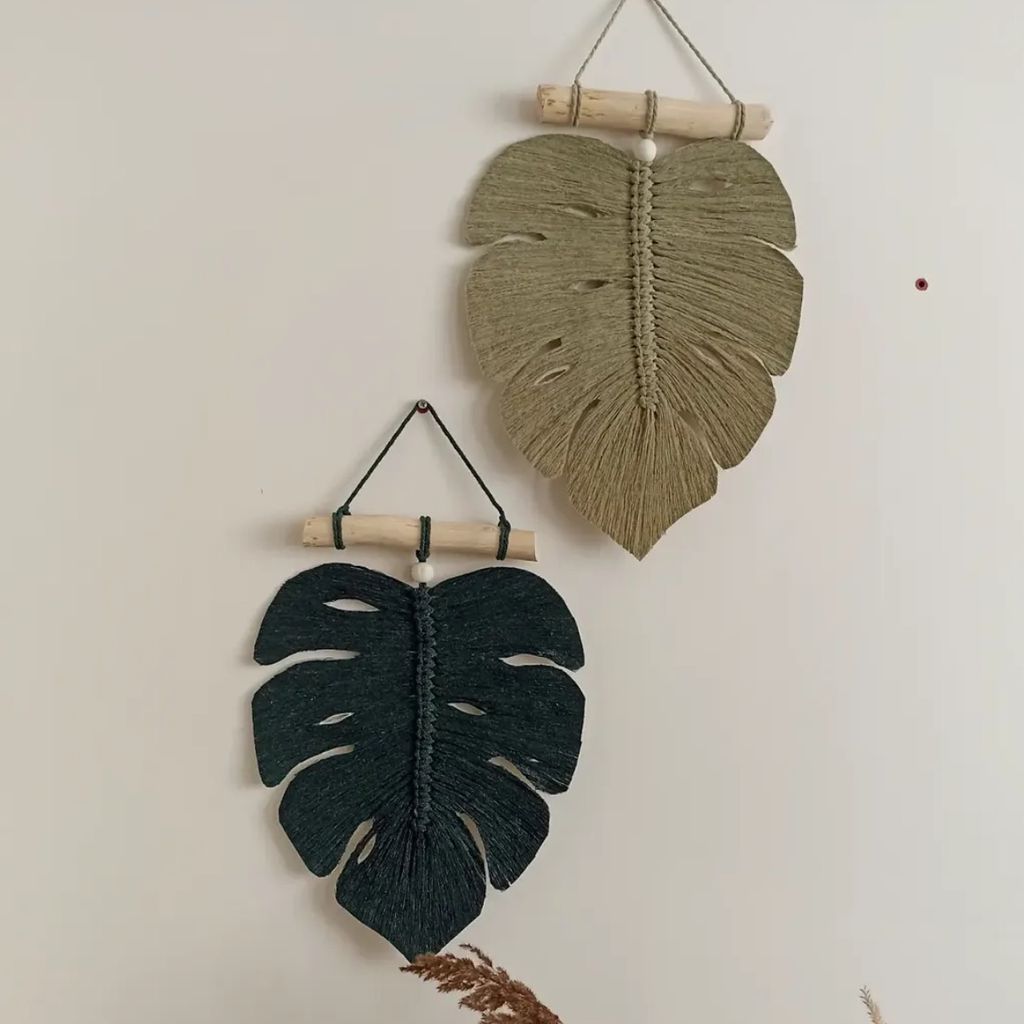 قیمت ارزان ست دو عددی برگ انجیری مکرومه بافی