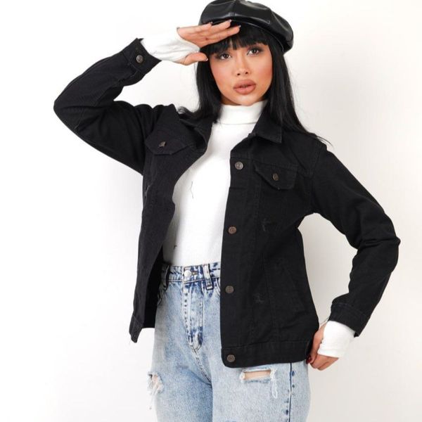 کت جین زنانه مشکی