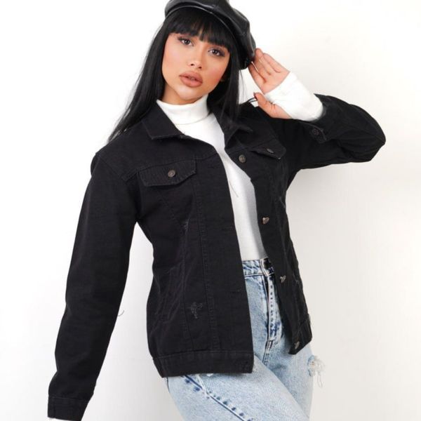 کت جین زنانه مشکی