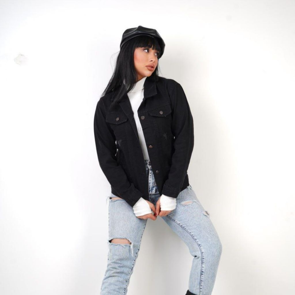 قیمت ارزان کت جین زنانه مشکی