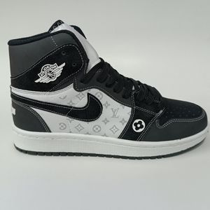 قیمت ارزان کتونی مردانه جردن ال وی ساقدار مشکی سفید کیفیت بالا