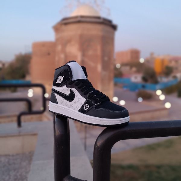 کتونی مردانه جردن ال وی ساقدار مشکی سفید کیفیت بالا