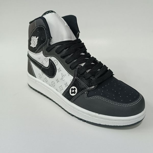 کتونی مردانه جردن ال وی ساقدار مشکی سفید کیفیت بالا