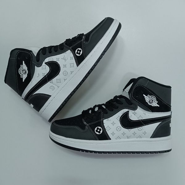 کتونی مردانه جردن ال وی ساقدار مشکی سفید کیفیت بالا