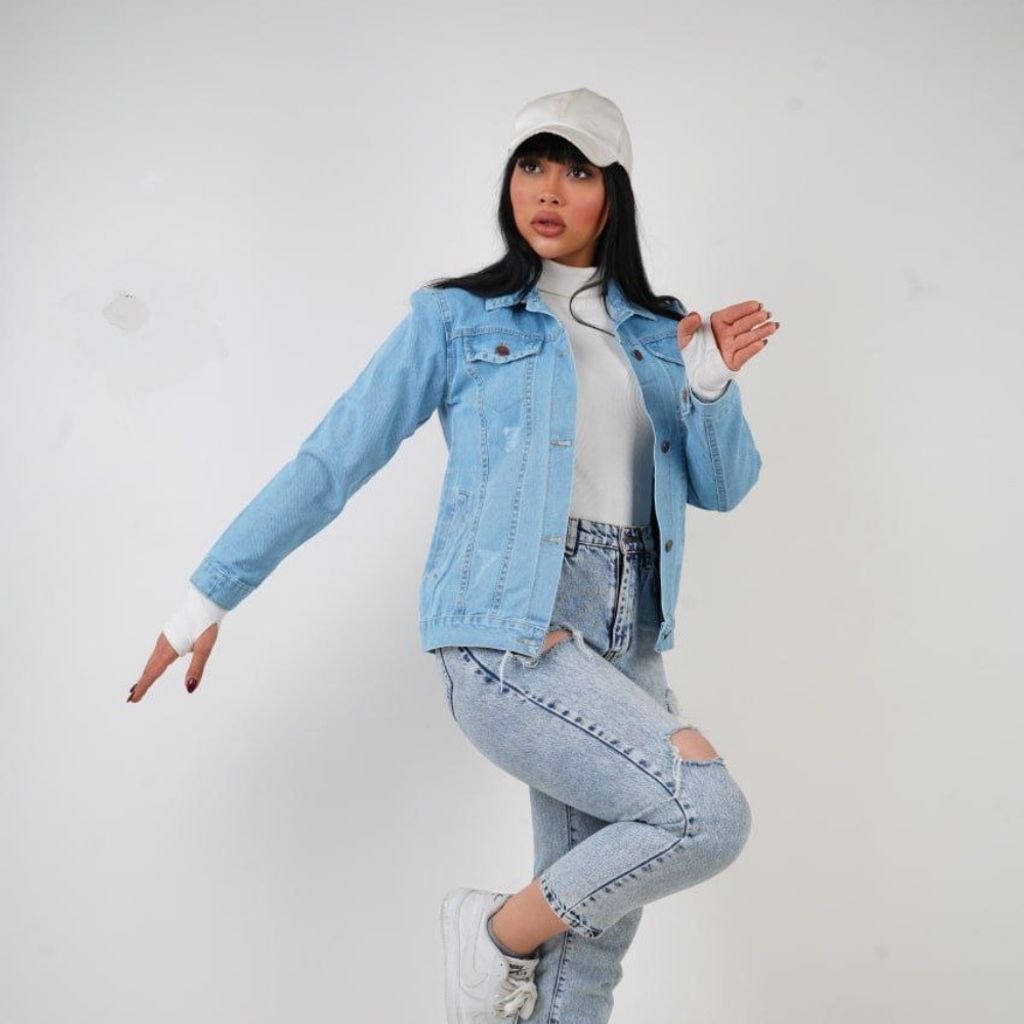 خرید انلاین کت جین زنانه یخی