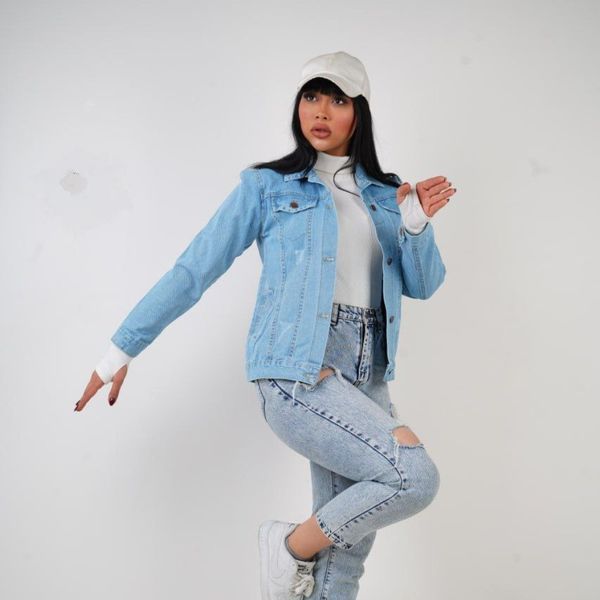 کت جین زنانه یخی