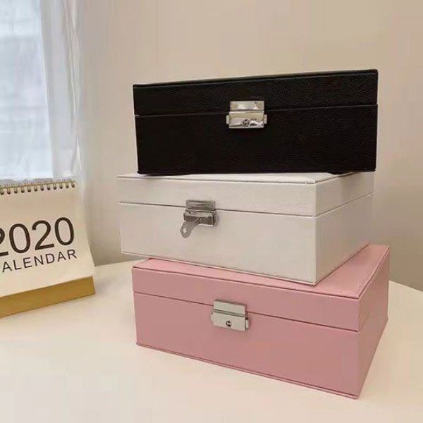 جعبه جواهرات دو طبقه لوکس مستطیل(بابهترین کیفیت)