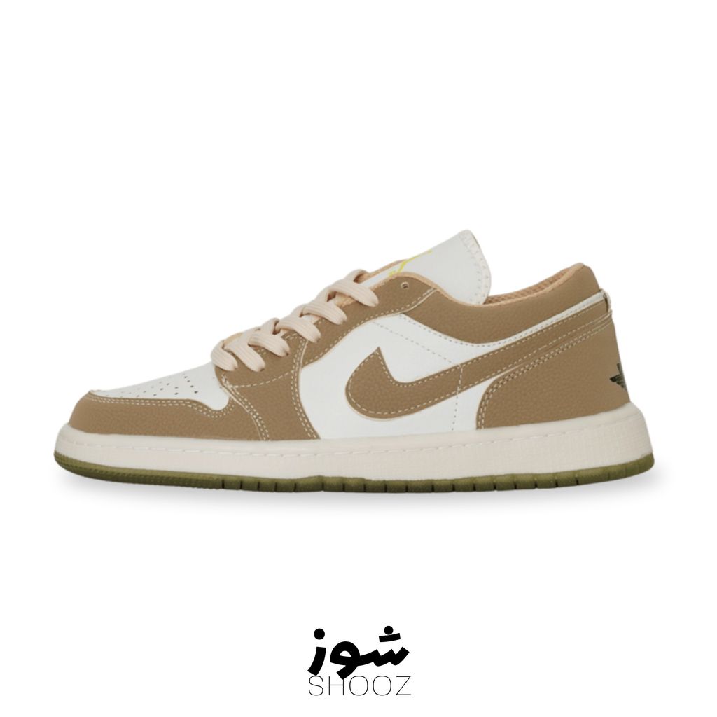 فروش اینترنتی کفش کتونی نایک جردن سفید کرم مردانه/فروش اقساطی