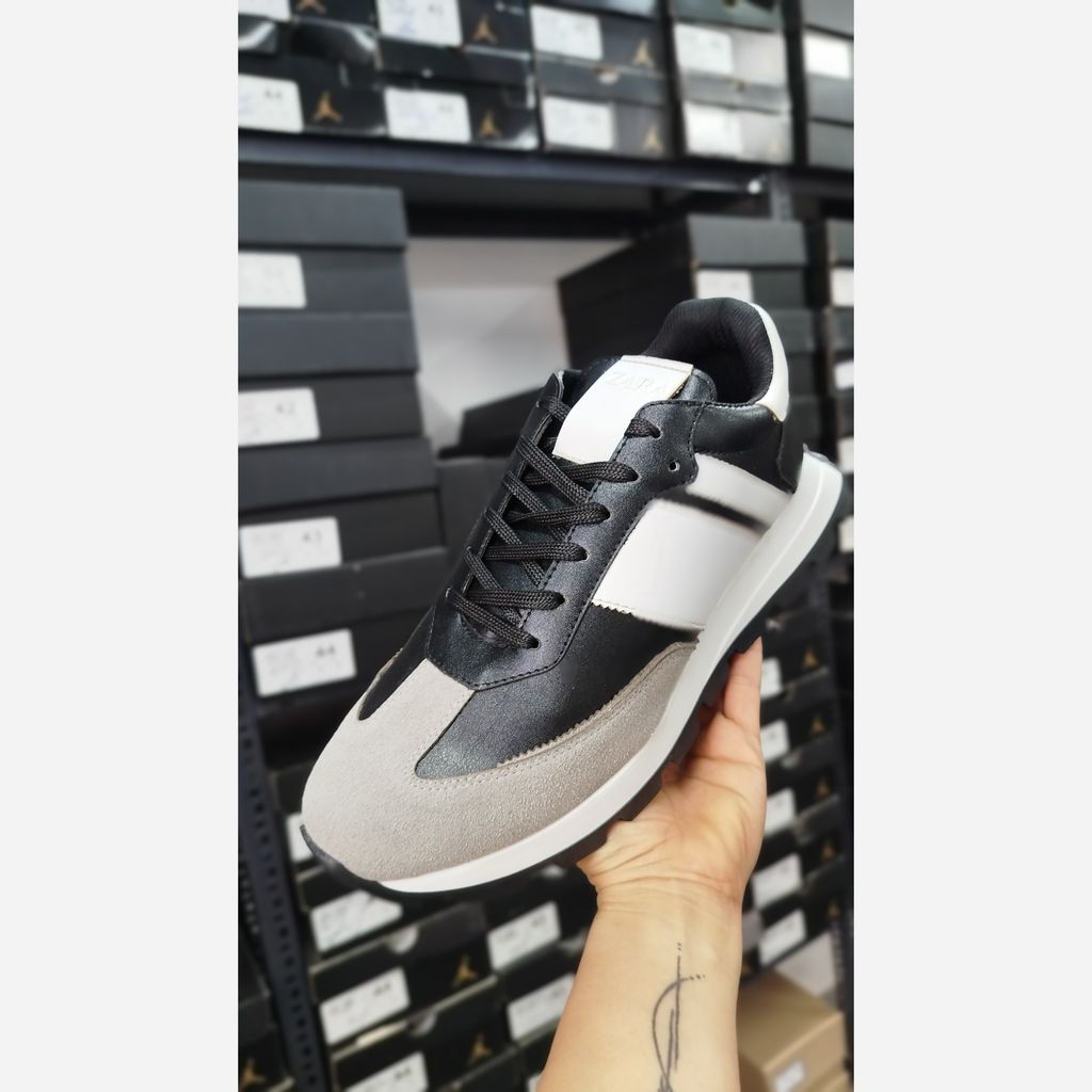 قیمت ارزان کفش کتونی مردانه زارا رنگ مشکی/فروش اقساطی