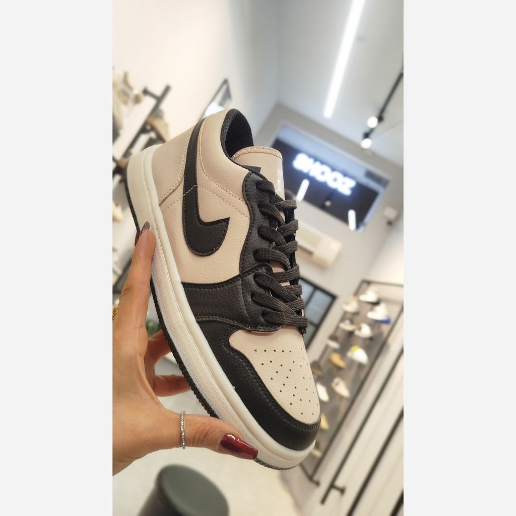 خرید آنلاین کفش کتونی نایک جردن مشکی کرم مردانه/فروش اقساطی