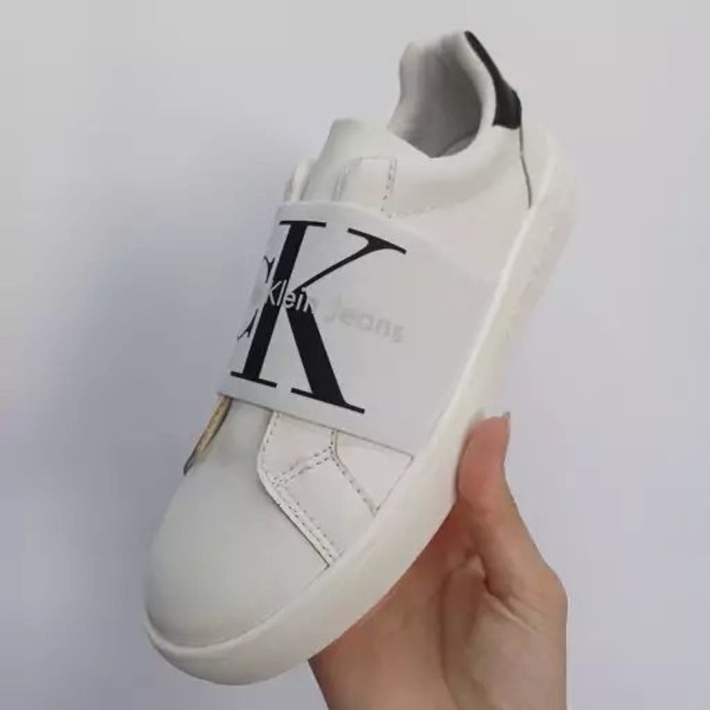 خرید انلاین کفش کتونی کشی کلوین کلین سفید زنانه/فروش اقساطی