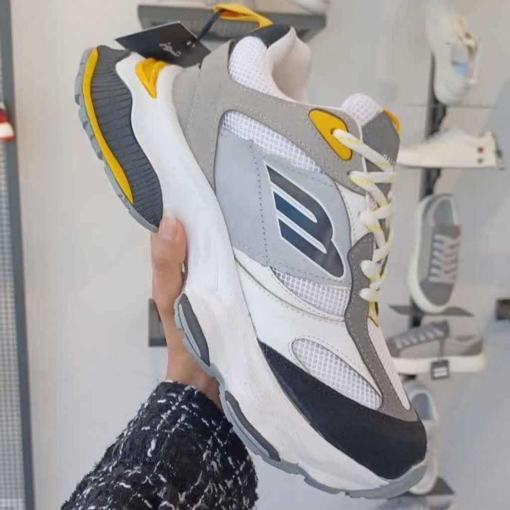 خرید آنلاین کفش کتونی بالنسیاگاسفیدزرد مردانه/فروش اقساطی