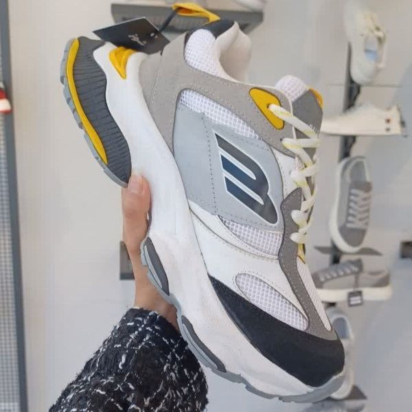 کتونی بالنسیاگاسفیدزرد مردانه