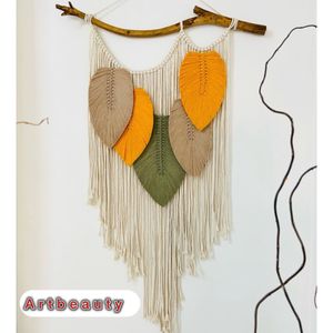 دیواراویز مکرومه بافی ترند ارت بیوتی ریسه دار