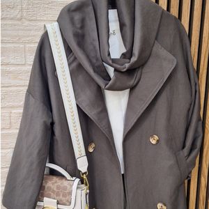 خرید آنلاین پالتو آوینو شالدار رنگ مشکی