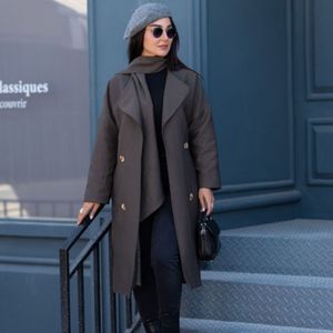 فروش اینترنتی پالتو آوینو شالدار رنگ مشکی