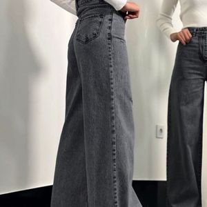 مشخصات شلوار بگ جین  لی کج راه سنگ شور شده