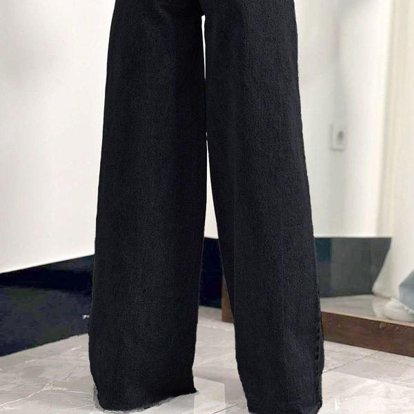 شلوار بگ جین  لی کج راه سنگ شور شده