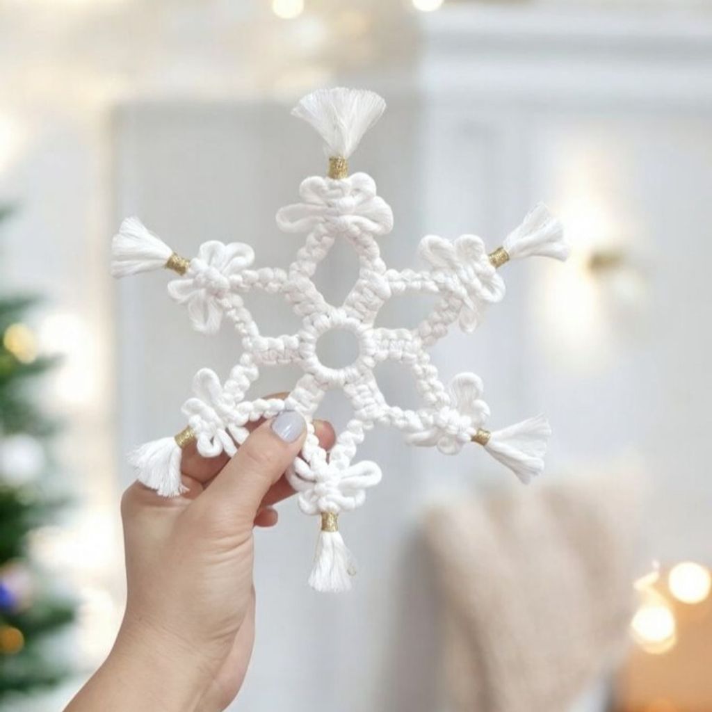 قیمت ارزان دانه برف مکرومه بافی