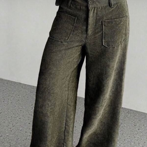 شلوار بگ مخمل کبریتی زنانه