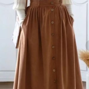 کراپ دامن مخمل کبریتی