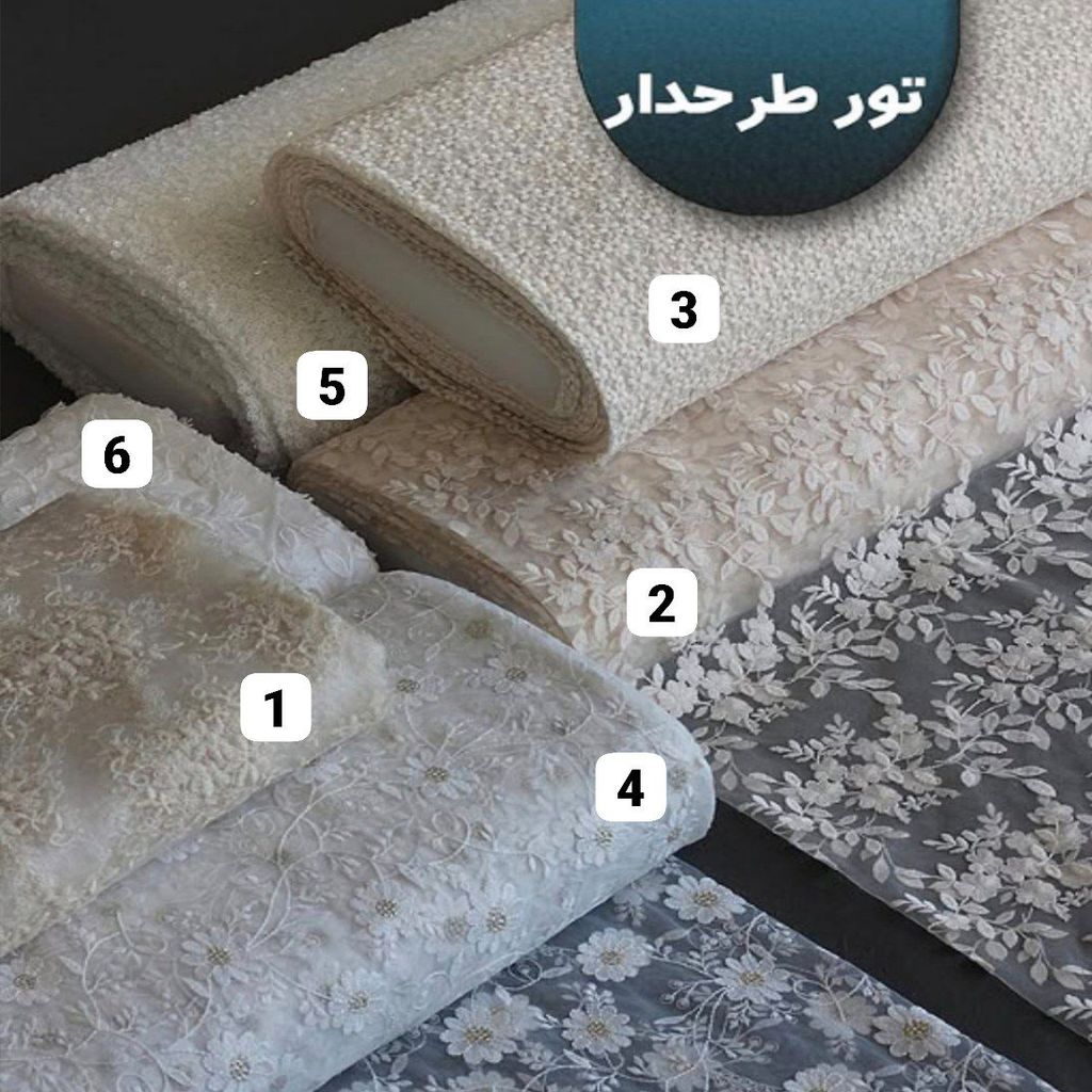 خرید اینترنتی قیمت پارچه های تور طرحدار 1180